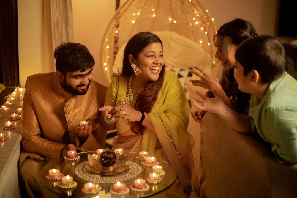 People celebrating Diwali