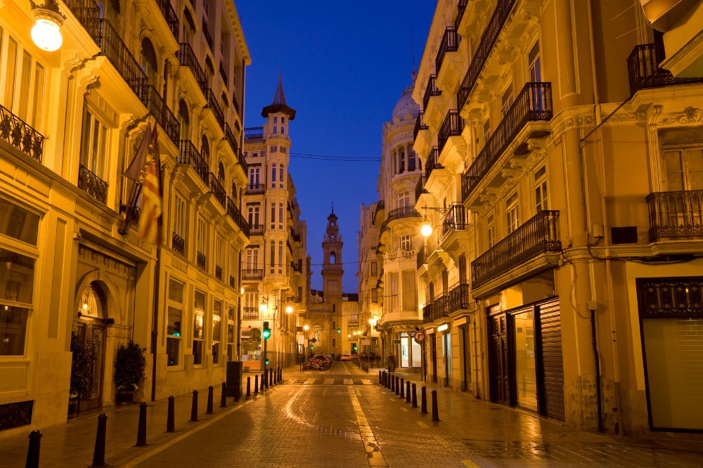 Night view of Spain