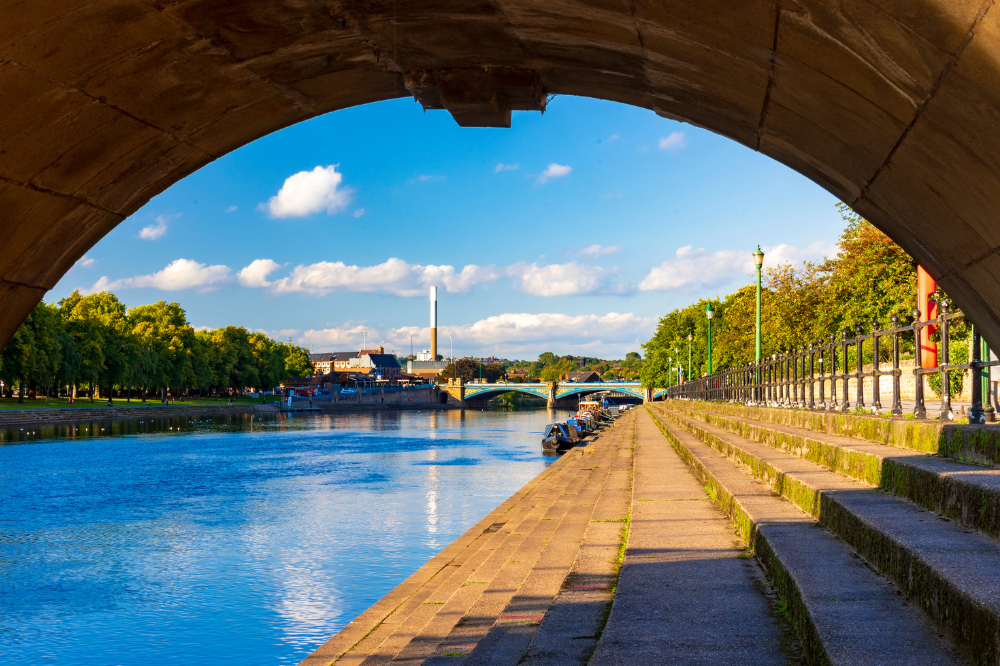 Pickfords removal van on a residential street in Nottingham