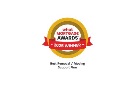 white logo of what mortgage awards- winner is Pickfords for best removals