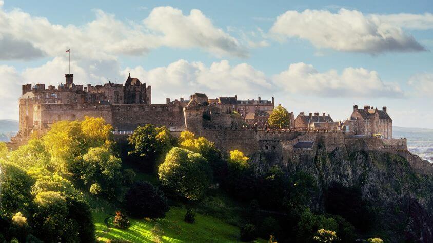 Edinburgh Castle in Old Town. Old Town is one of the best places to live in Edinburgh 