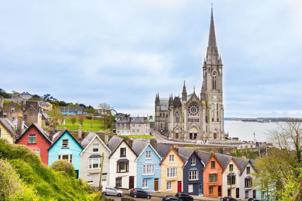 Cobh, Ireland. Ireland is one of the easiest countries to move to from the UK