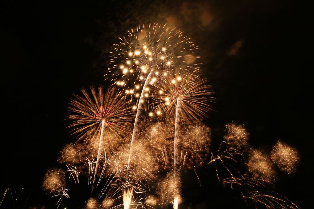 An image of a local firework event in a community. 