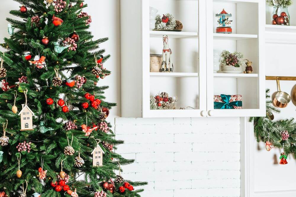 Image of Christmas decorations in a house.