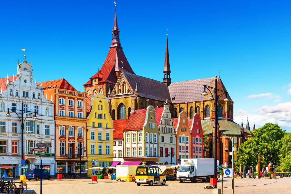 Rostock, Germany. Germany is one of the easiest places to move to from the UK